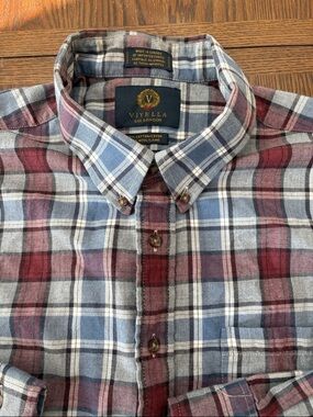 Viyella Light Cotton and Wool Button Down Shirt